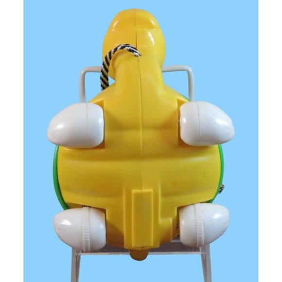 Vintage 1980 Blue Box Pull-Along Turtle Toy with Red Sailor's Hat - Picture 5 of 5